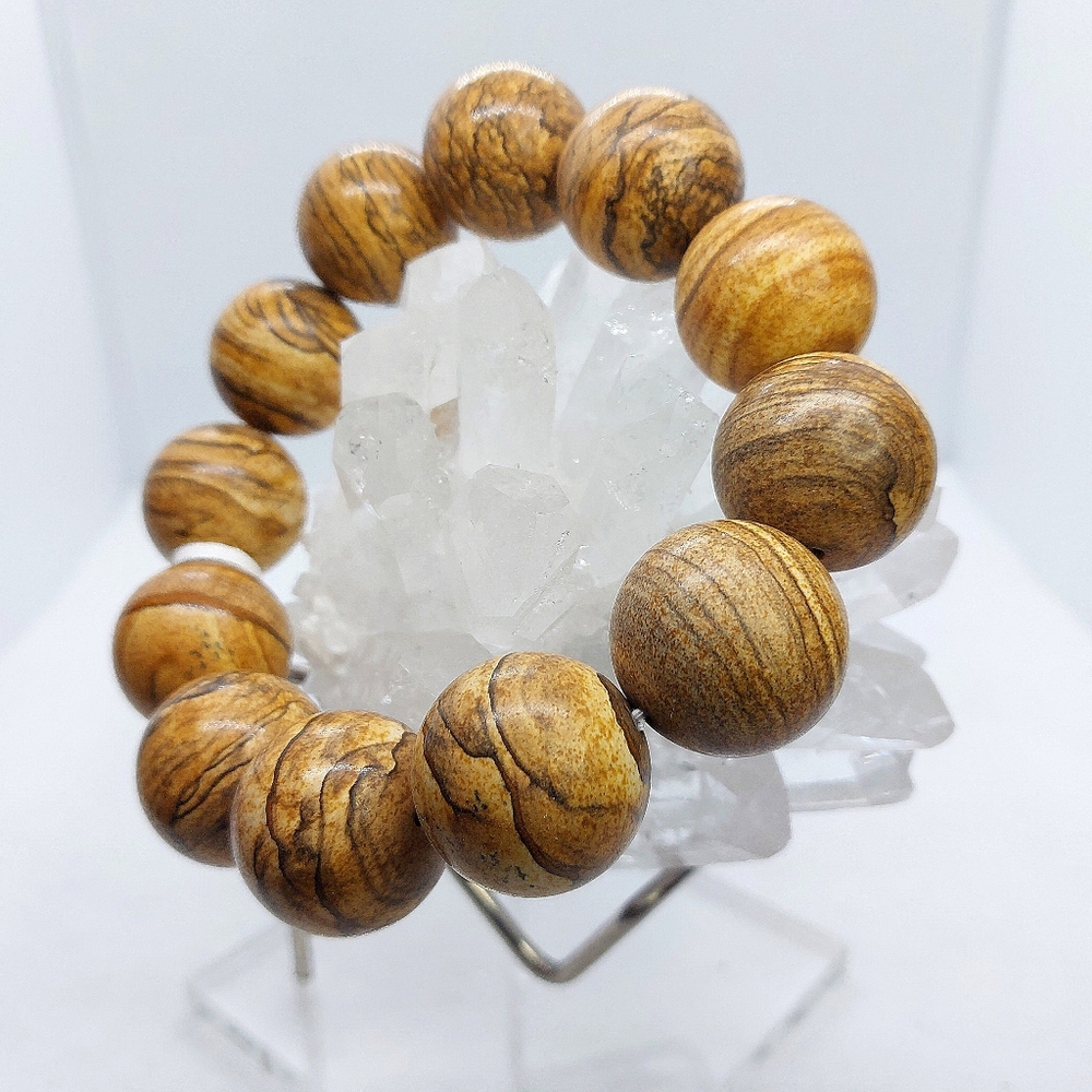 🏜 20mm Chunky Picture Jasper Bracelet